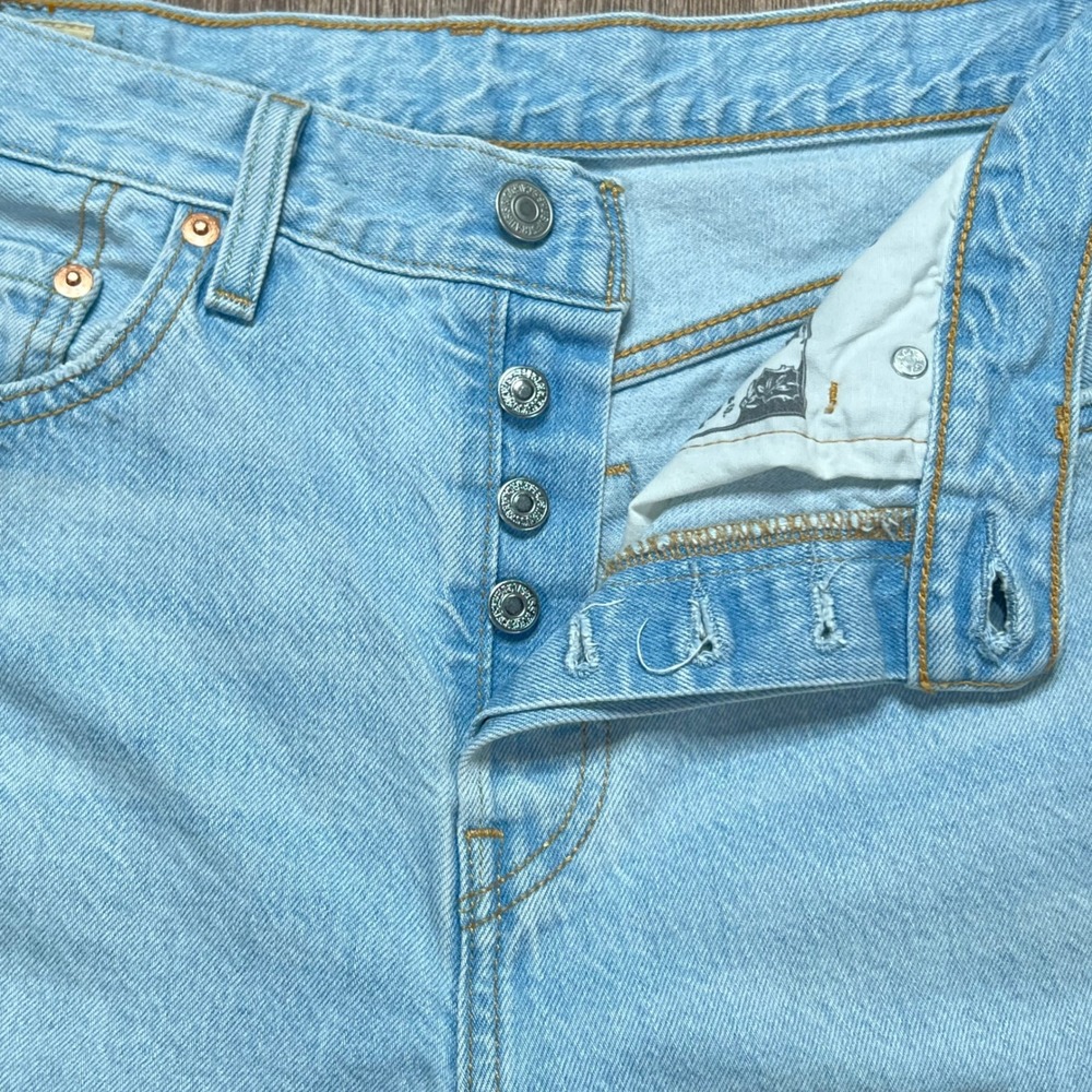 Vintage Levis 501 BIG E Light Wash Straight Leg Jeans W28 L26 A8746-0000 - Picture 6 of 15
